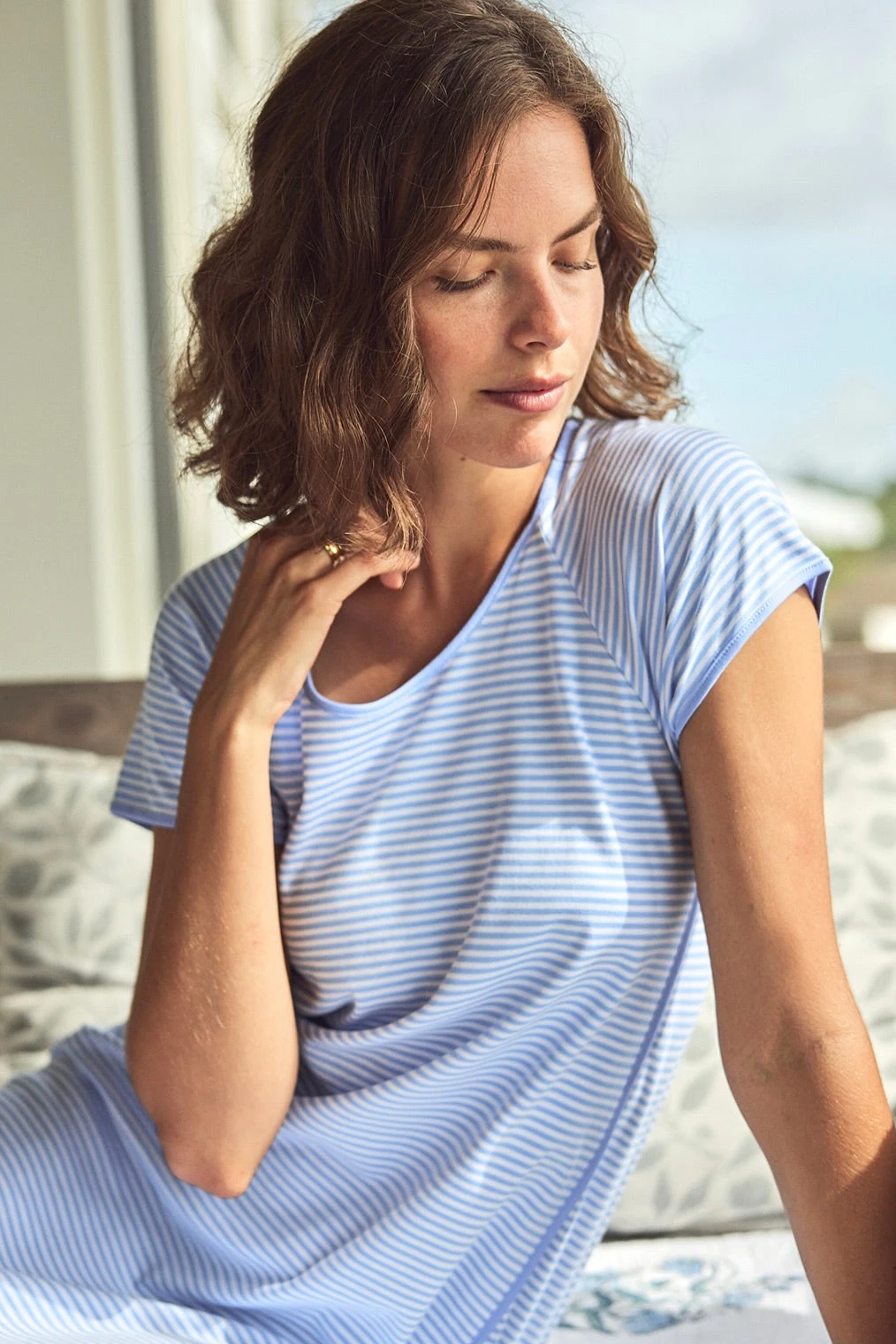 Lake Pima Long Nightgown In Hydrangea 4 Lake Pima Long Nightgown In Hydrangea - Image 2