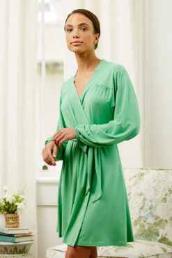 Lake DreamKnit Robe In Grass -Sleepwear Shop LAKE Spring23 Studio DreamknitRobe Grass 0758