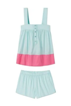 Lake Colorblock Tank Set In Aqua