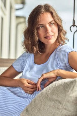 Lake Pima Long Nightgown In Hydrangea 10 Lake Pima Long Nightgown In Hydrangea -Sleepwear Shop LAKE Webcrop Summer23 Nightgown Hydrangea 13639 9dc963e8 de1e 4caf 80d9 bf016881360c