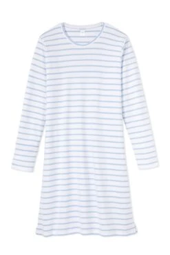 Lake Pima Long Sleeve Weekend Nightgown In Cerulean