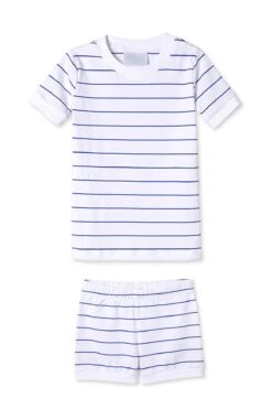 Lake Kids Shorts Set In Cobalt