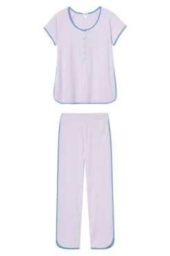 Lake Pima Maternity Short-Long Set In Lavender Fields