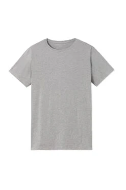 Lake Men's Short Sleeve Bamboo Tee In Heather Gray
