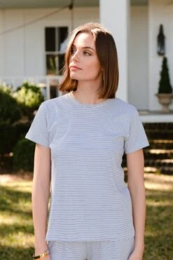 Lake Pima Short-Long Weekend Set In Classic Navy -Sleepwear Shop navyblue weekend lifestyle2